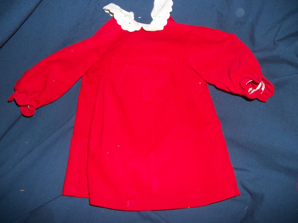 Lovely Vintage Pinafore & Red Corduroy Dress for Saucy Alexander Large Walker Dolls Free P&I US Buyers Lovely Vintage Pinafore & Red Corduroy Dress for Saucy Alexander Large Walker Dolls Free P&I US Buyers