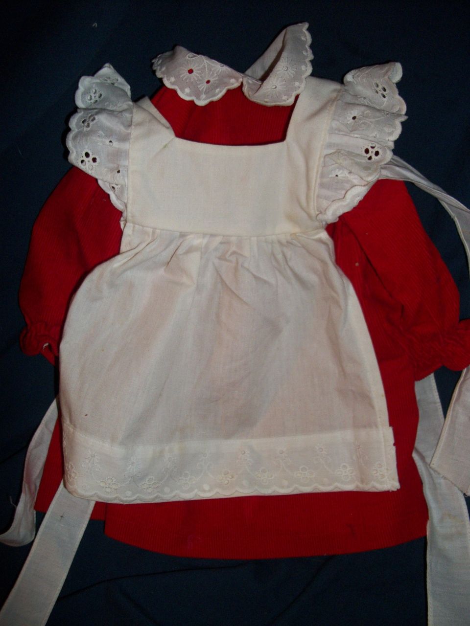 Lovely Vintage Pinafore & Red Corduroy Dress for Saucy Alexander Large Walker Dolls Free P&I US Buyers Lovely Vintage Pinafore & Red Corduroy Dress for Saucy Alexander Large Walker Dolls Free P&I US Buyers