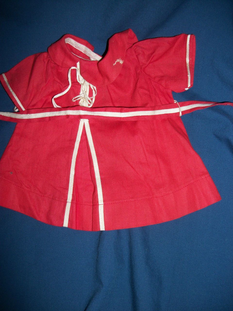 Vintage Red Doll Dress for ShirleyTemple or Patsy Free PI US BUYERS