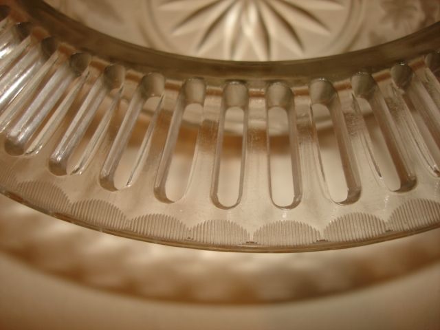 Pairpoint Butterflies Cut Glass Bowl w/Reticulated Flat Rim Pairpoint Butterflies Cut Glass Bowl w/Reticulated Flat Rim