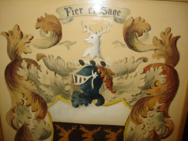 BRADFORD Family Coat of Arms Watercolor Painting - Fier et Sage BRADFORD Family Coat of Arms Watercolor Painting - Fier et Sage