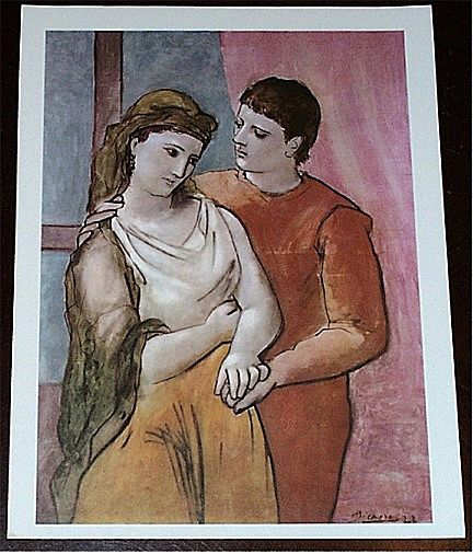 The Lovers a Pablo Picasso Vintage Print The Lovers a Pablo Picasso Vintage Print