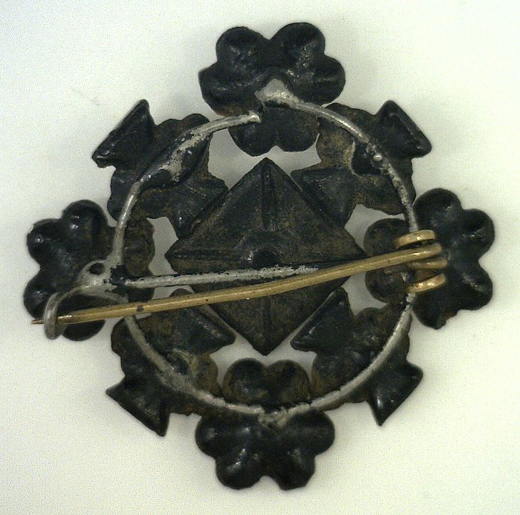 French Jet pin, black opaque glass Brooch, Mid 19th Century, Queen Victoria French Jet pin, black opaque glass Brooch, Mid 19th Century, Queen Victoria