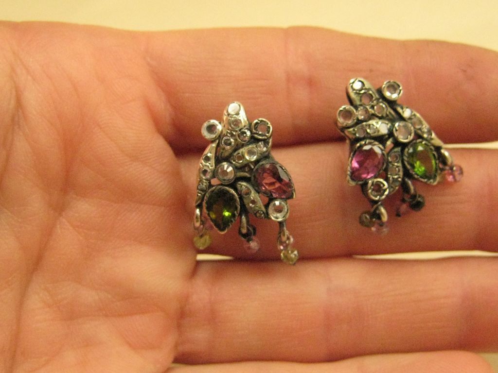 Tourmaline & Peridot Sterling Silver Post Earrings Tourmaline & Peridot Sterling Silver Post Earrings