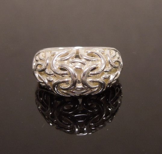 Etruscan Link Sterling Silver Ring Etruscan Link Sterling Silver Ring