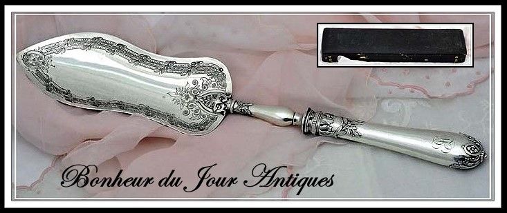 Philippe BERTHIER: Antique French Sterling Silver Pie Pastry Serving Piece Philippe BERTHIER: Antique French Sterling Silver Pie Pastry Serving Piece