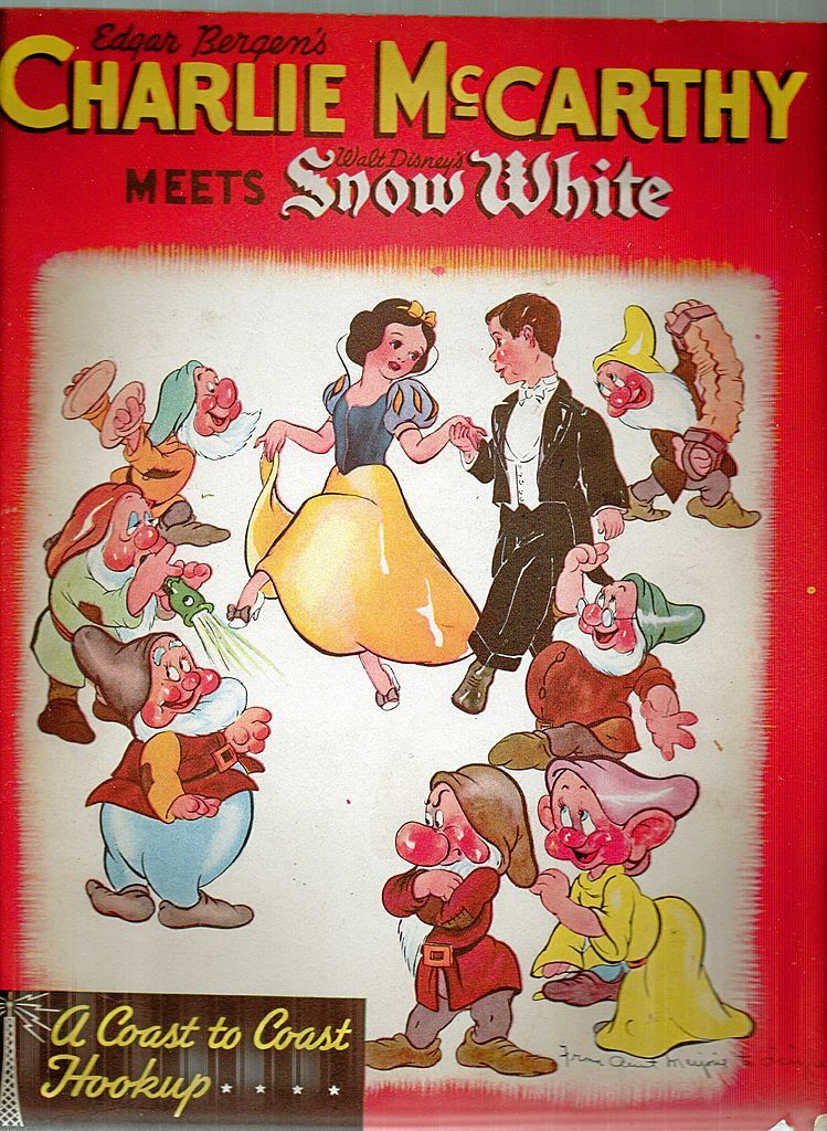 1938 Vintage Edgar Bergen's Charlie McCarthy Meets Walt Disney's Snow White-A Coast To Coast Hook-up 1938 Vintage Edgar Bergen's Charlie McCarthy Meets Walt Disney's Snow White-A Coast To Coast Hook-up