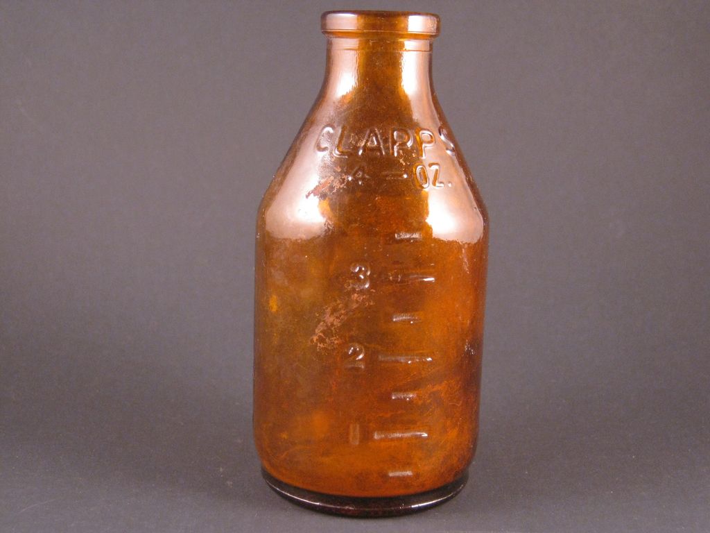 Clapps 4-oz Graduated Amber Glass Medicine Bottle Clapps 4-oz Graduated Amber Glass Medicine Bottle