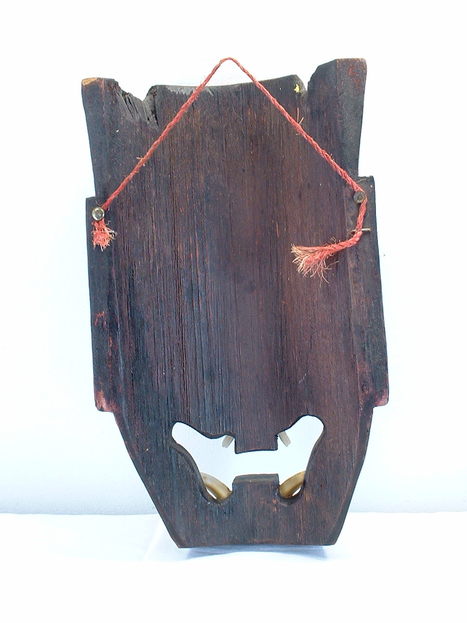 Large Vintage Demon MASK Handcarved Asian Indonesian Teak Wood Fangs Large Vintage Demon MASK Handcarved Asian Indonesian Teak Wood Fangs