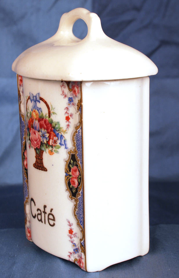 Vintage 1940's Czech. Porcelain Cafe Canister Vintage 1940's Czech. Porcelain Cafe Canister