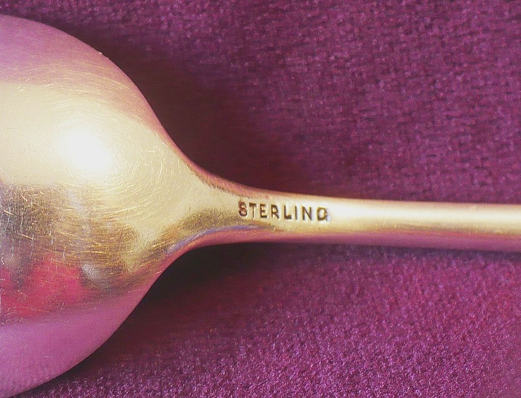 Antique American Sterling Silver Boy's Portrait Spoon - Victorian era, late 1800's Antique American Sterling Silver Boy's Portrait Spoon - Victorian era, late 1800's