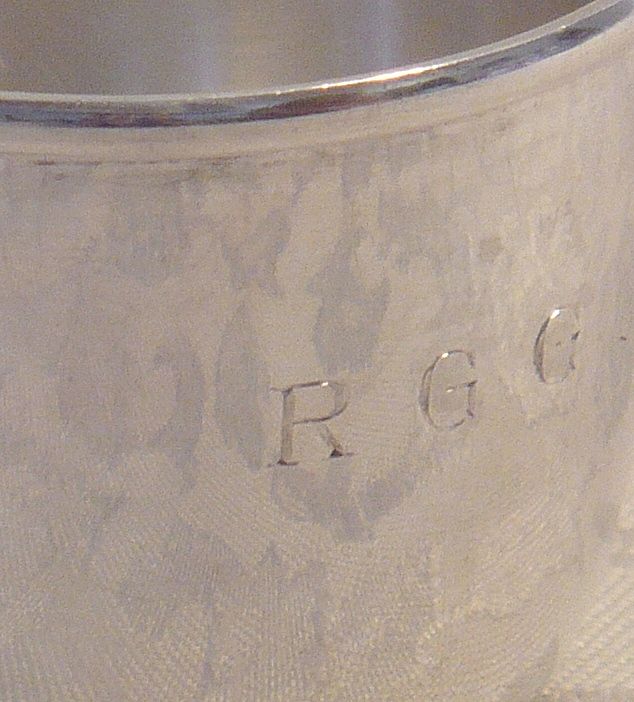 Tiny American Sterling Baby Cup with Monogram Tiny American Sterling Baby Cup with Monogram