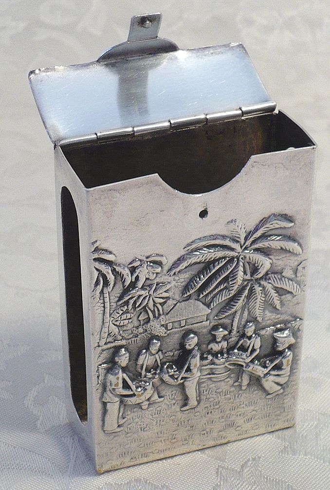 Ornate Danish Silver Cigarette Case from 1958 Ornate Danish Silver Cigarette Case from 1958