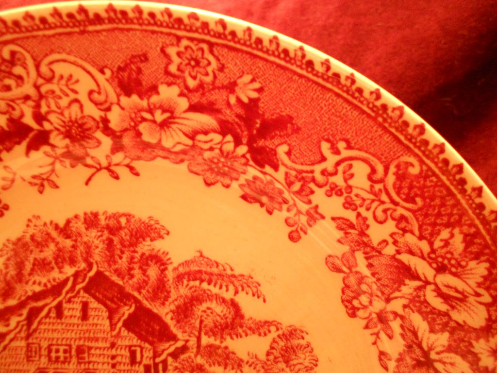 5 Avon Cottage Transferware Dessert Plates 5 Avon Cottage Transferware Dessert Plates