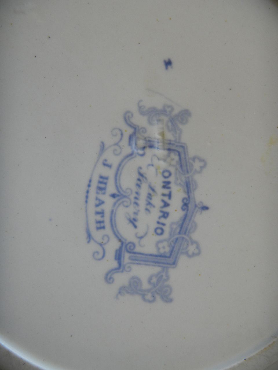 English Transferware "Ontario Lake Scenery" Plate English Transferware "Ontario Lake Scenery" Plate