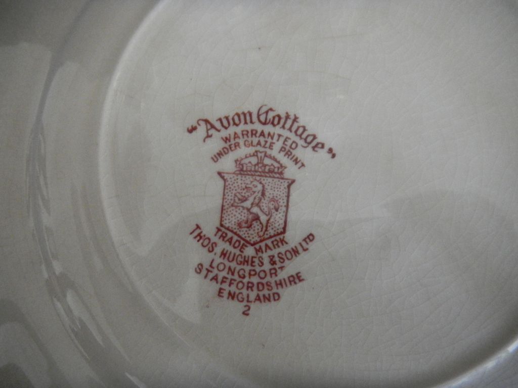 Avon Cottage Transferware Cookie Plate Avon Cottage Transferware Cookie Plate