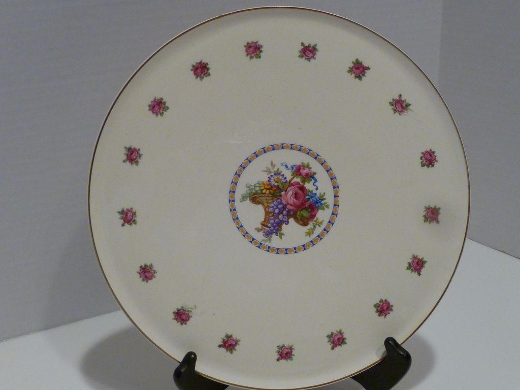 Vintage Erphila Art Pottery Dessert Platter Cake Plate Germany Vintage Erphila Art Pottery Dessert Platter Cake Plate Germany