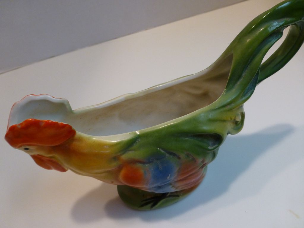 Antique Figural Rooster Creamer Pitcher Germany Antique Figural Rooster Creamer Pitcher Germany
