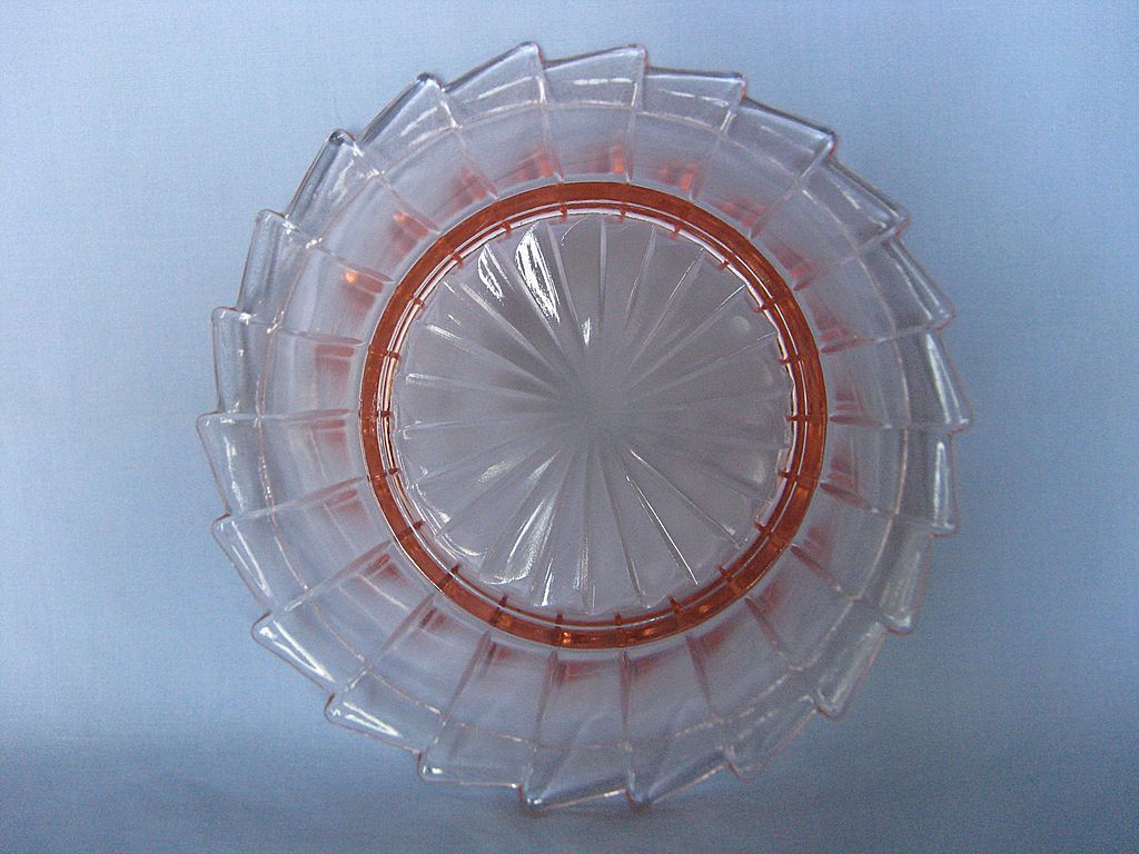 Depression Glass Pink Sierra "Pinwheel" Cereal Bowl Depression Glass Pink Sierra "Pinwheel" Cereal Bowl
