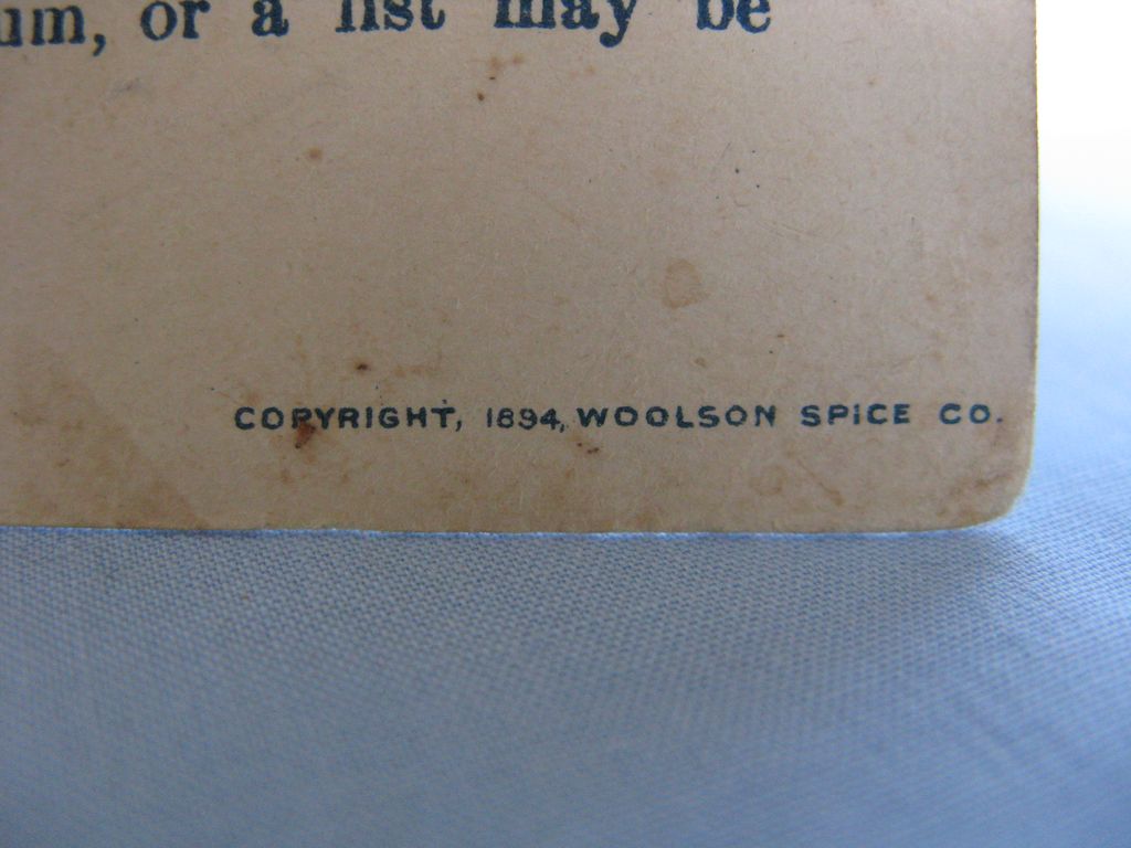 Advertising Trade Card Woolson Spice Co., Lion Coffee An Easter Greeting Advertising Trade Card Woolson Spice Co., Lion Coffee An Easter Greeting