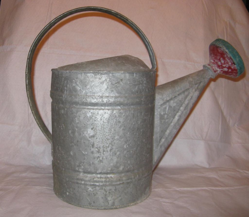Wheeling Corrugating Company Galvanized Watering Can Wheeling Corrugating Company Galvanized Watering Can