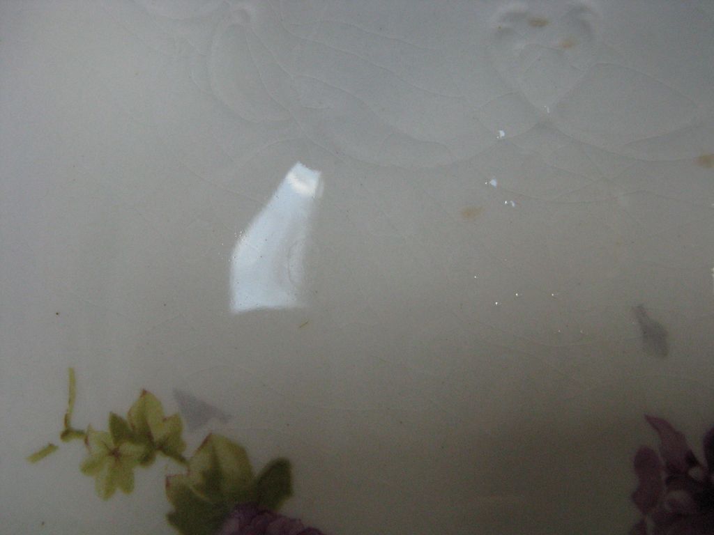 Early Hall China Covered Vegetable w/ Flower Design Early Hall China Covered Vegetable w/ Flower Design