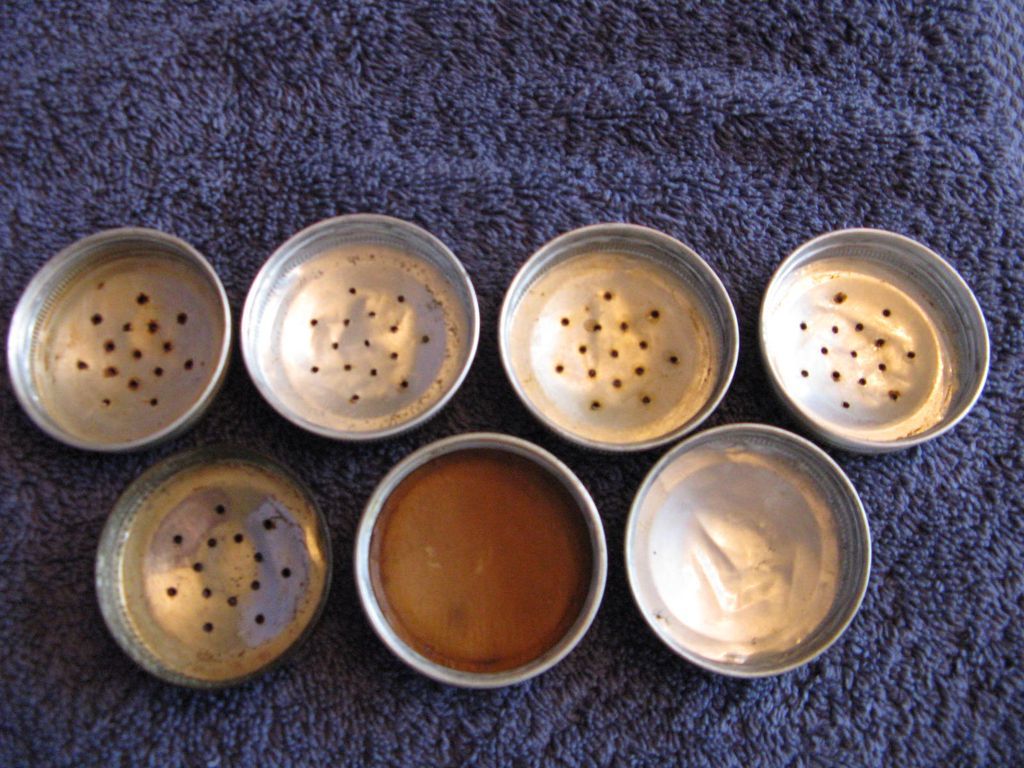 McKee Milk Glass Spice Jars and Wall Hanging Rack McKee Milk Glass Spice Jars and Wall Hanging Rack