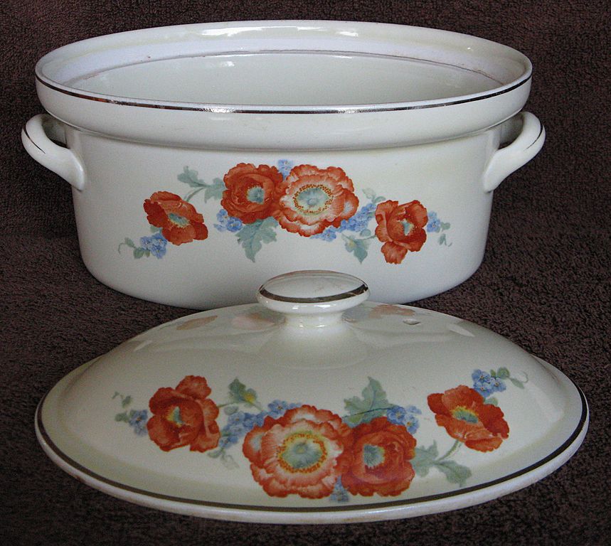 Hall China Orange Poppy Oval Baker Hall China Orange Poppy Oval Baker