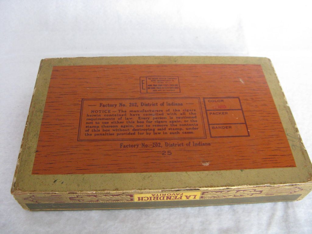 La Fendrich Wooden Cigar Box La Fendrich Wooden Cigar Box