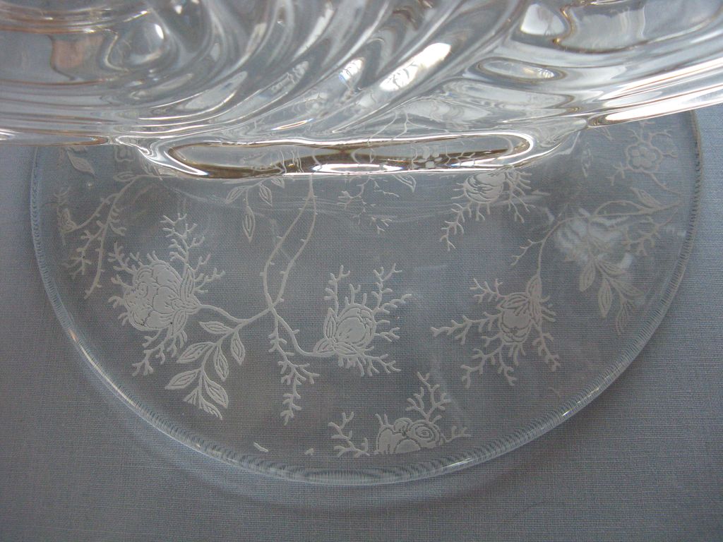 Fostoria Glass Chintz Two Lite Candlesticks Fostoria Glass Chintz Two Lite Candlesticks