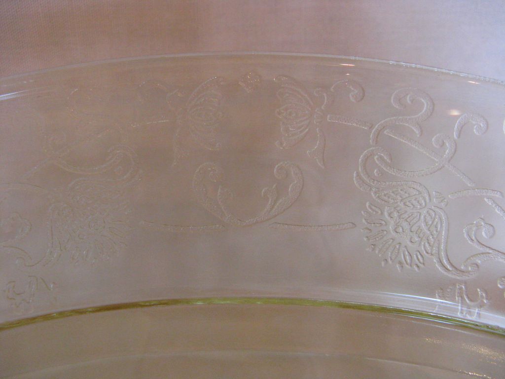 Depression Glass Yellow Florentine #2 Platter Depression Glass Yellow Florentine #2 Platter