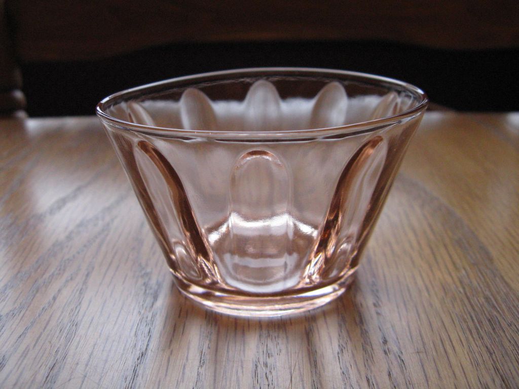 Pink Glass Custard Cups Pink Glass Custard Cups
