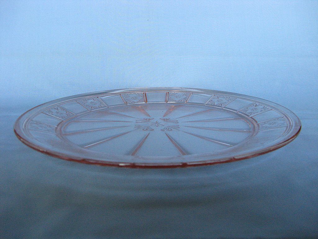 Depression Glass Pink Doric Dinner Plate Depression Glass Pink Doric Dinner Plate
