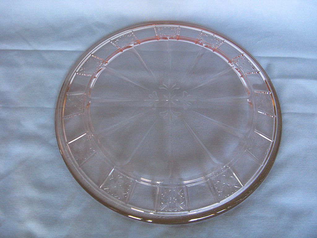 Depression Glass Pink Doric Dinner Plate Depression Glass Pink Doric Dinner Plate
