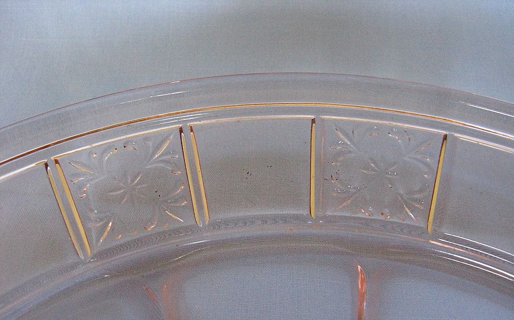 Depression Glass Pink Doric Dinner Plate Depression Glass Pink Doric Dinner Plate