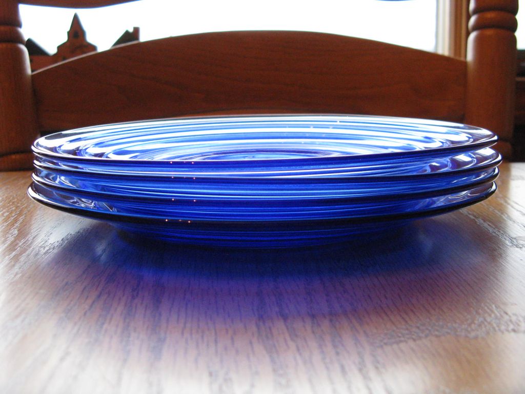 Depression Glass Cobalt Blue Moderntone Dinner Plates Depression Glass Cobalt Blue Moderntone Dinner Plates