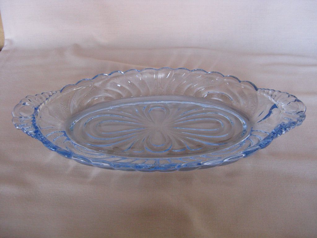 Cambridge Glass Caprice Moonlight Blue Condiment Tray Cambridge Glass Caprice Moonlight Blue Condiment Tray