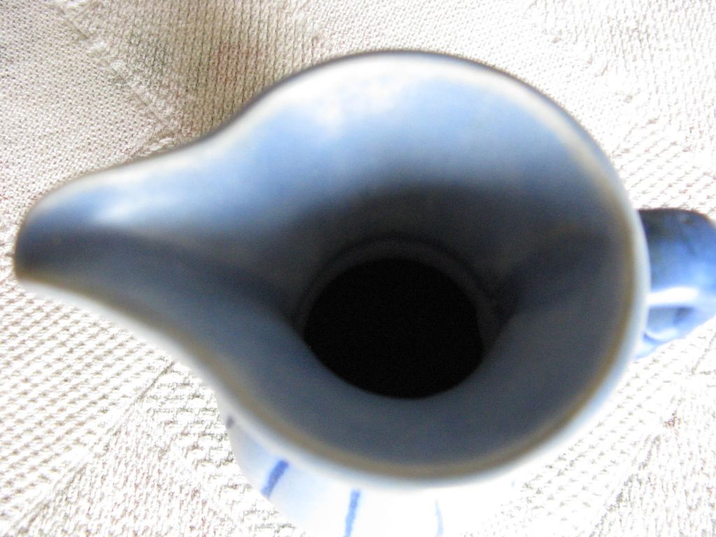 Stangl Blue Pottery Ribbed Pitcher / Ewer Stangl Blue Pottery Ribbed Pitcher / Ewer