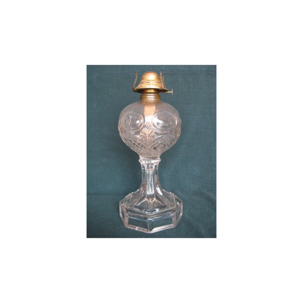Cottage With Paneled Base Oil Lamp Cottage With Paneled Base Oil Lamp