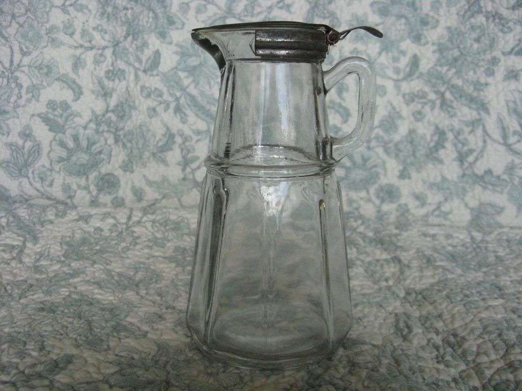 Hazel Atlas Crystal Syrup Pitcher Hazel Atlas Crystal Syrup Pitcher