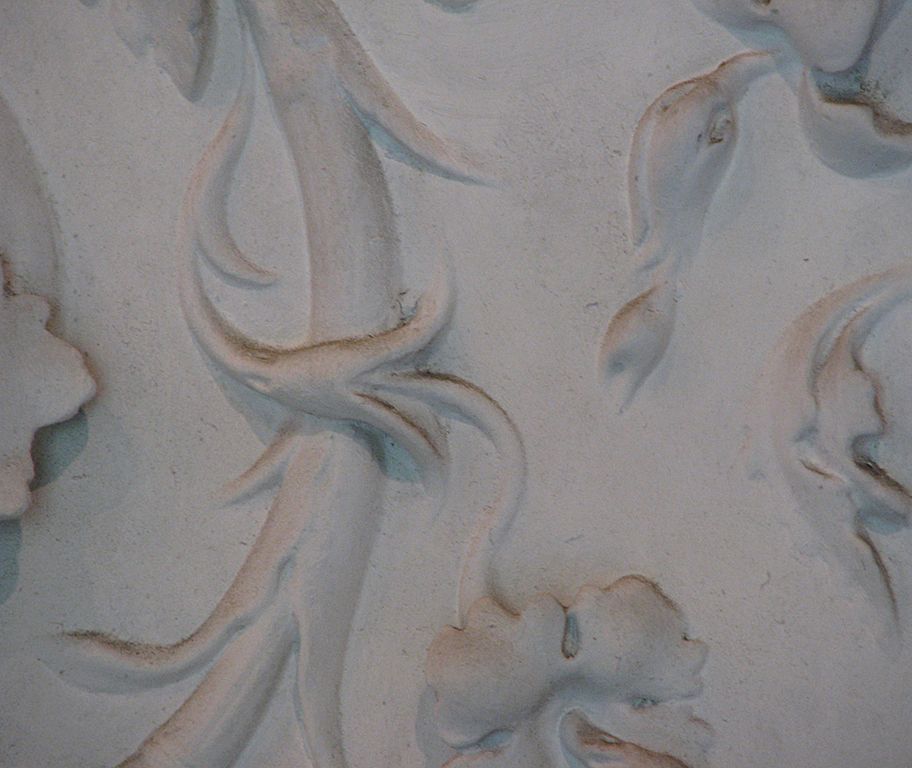 French Bas Relief Rinceau Plaster French Bas Relief Rinceau Plaster