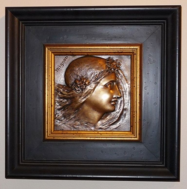 Leon Mignon,- Dated 1888, Quality Bronze, Art Nouveau, Signed Leon Mignon,- Dated 1888, Quality Bronze, Art Nouveau, Signed