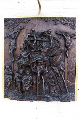 Wonderful Walnut High Relief Carving Showing the Descent of Christ from the Cross Wonderful Walnut High Relief Carving Showing the Descent of Christ from the Cross
