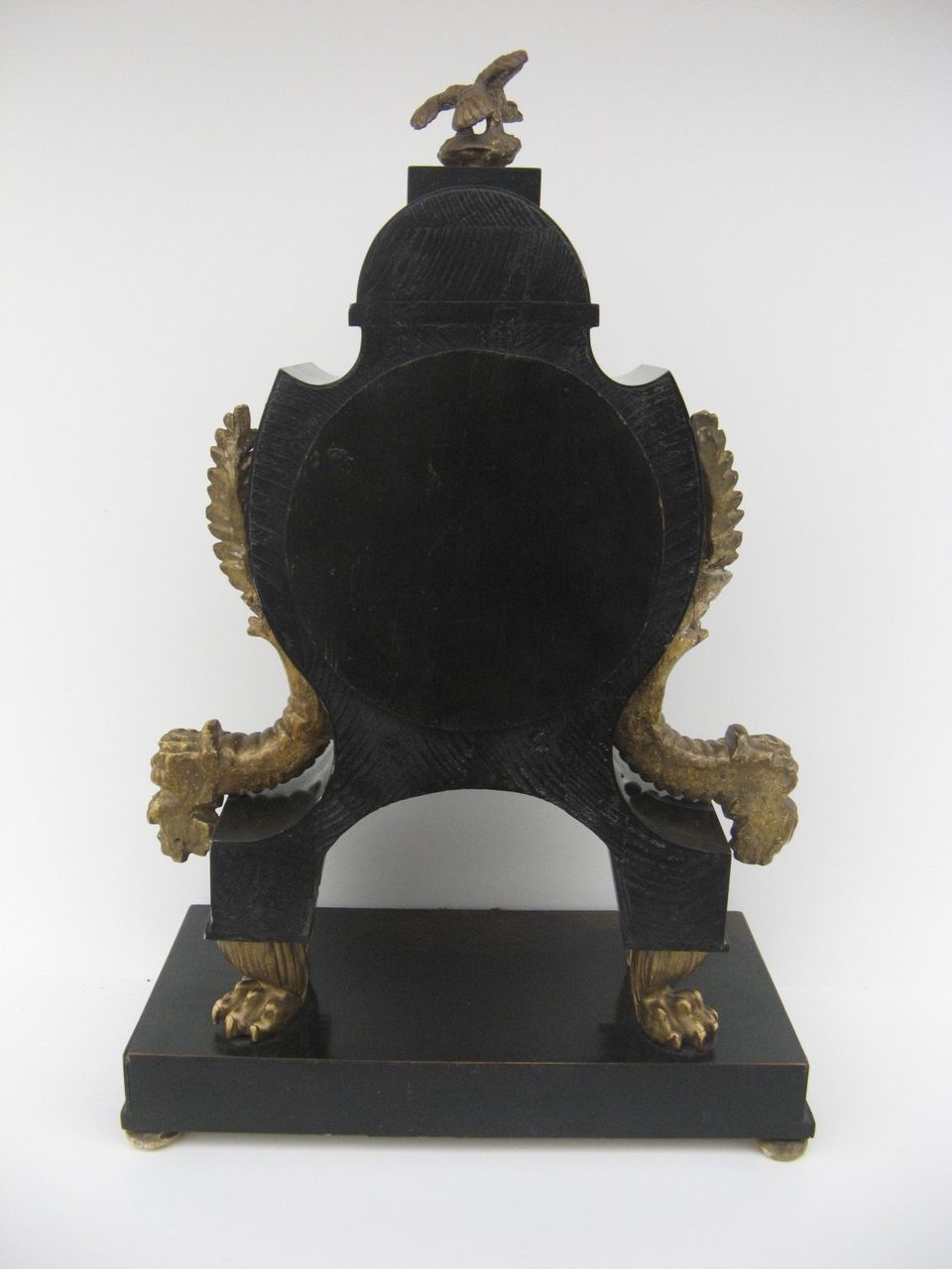French Ebonized Empire Mantel Clock French Ebonized Empire Mantel Clock