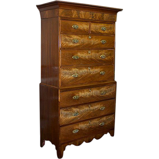 English Mahogany Chest on Chest English Mahogany Chest on Chest