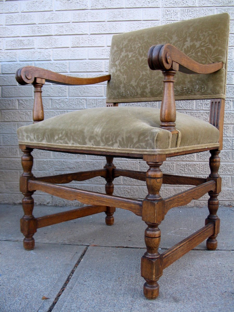 Pair of Louis XIV Style Arm Chairs Pair of Louis XIV Style Arm Chairs