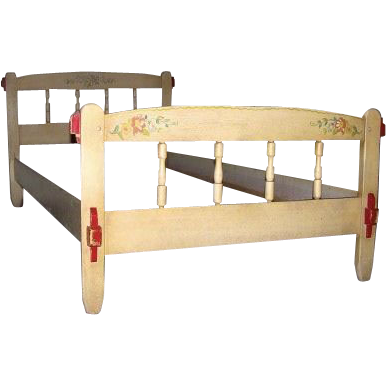 Pair of Monterey Style Twin Beds by Hacienda Pair of Monterey Style Twin Beds by Hacienda
