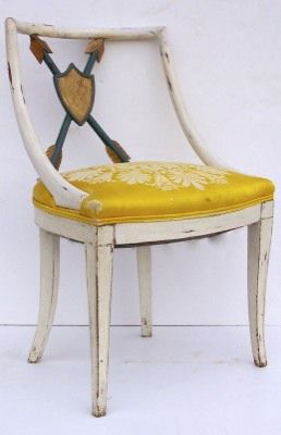 Pair of Painted and Gilt Chair 20th century Pair of Painted and Gilt Chair 20th century