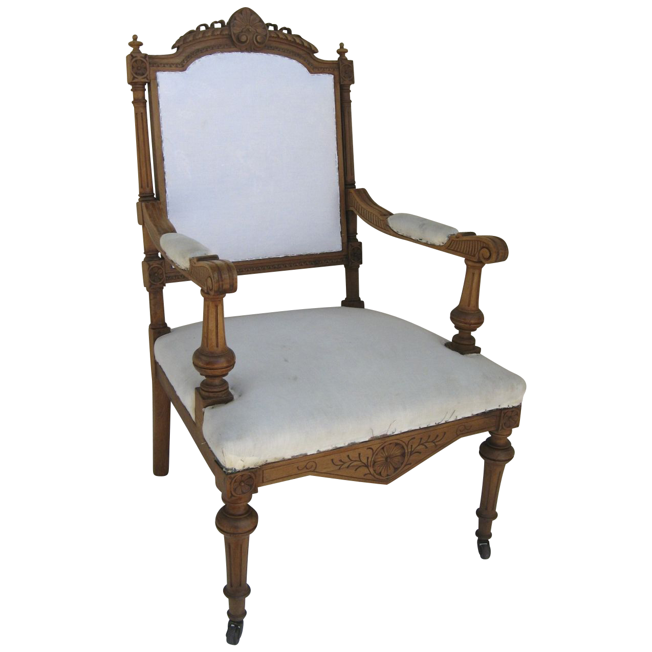 Carved Antique Eastlake Arm Chair Carved Antique Eastlake Arm Chair