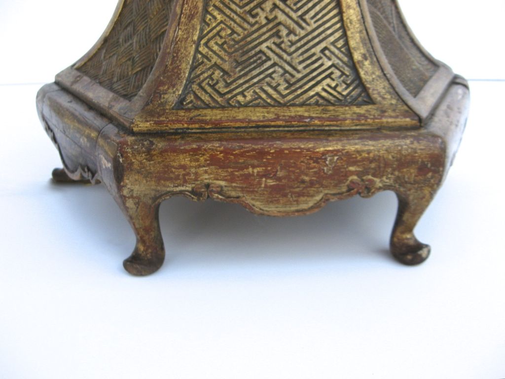 Wonderful Carved Gilt Floor Lamp with Chinese Dragons Wonderful Carved Gilt Floor Lamp with Chinese Dragons